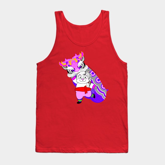 CNY: YEAR OF THE TIGER - LADY TIGER DANCER Tank Top by cholesterolmind